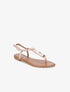 Nu-pieds à bride en T métallique - Rose - 5