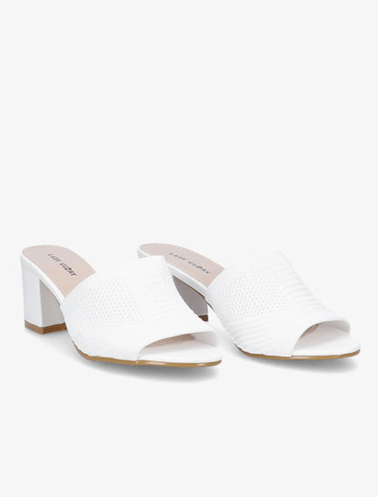 Mules en mesh - Blanc - 4