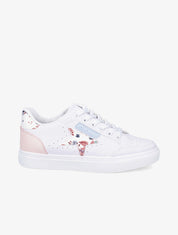 Sneakers à étoile imprimé fleuri - Blanc - 1
