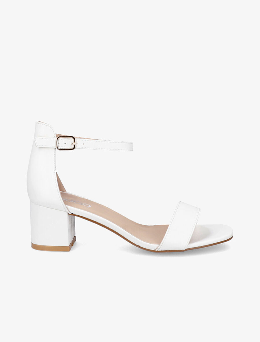 Sandales classiques en simili - Blanc - 1