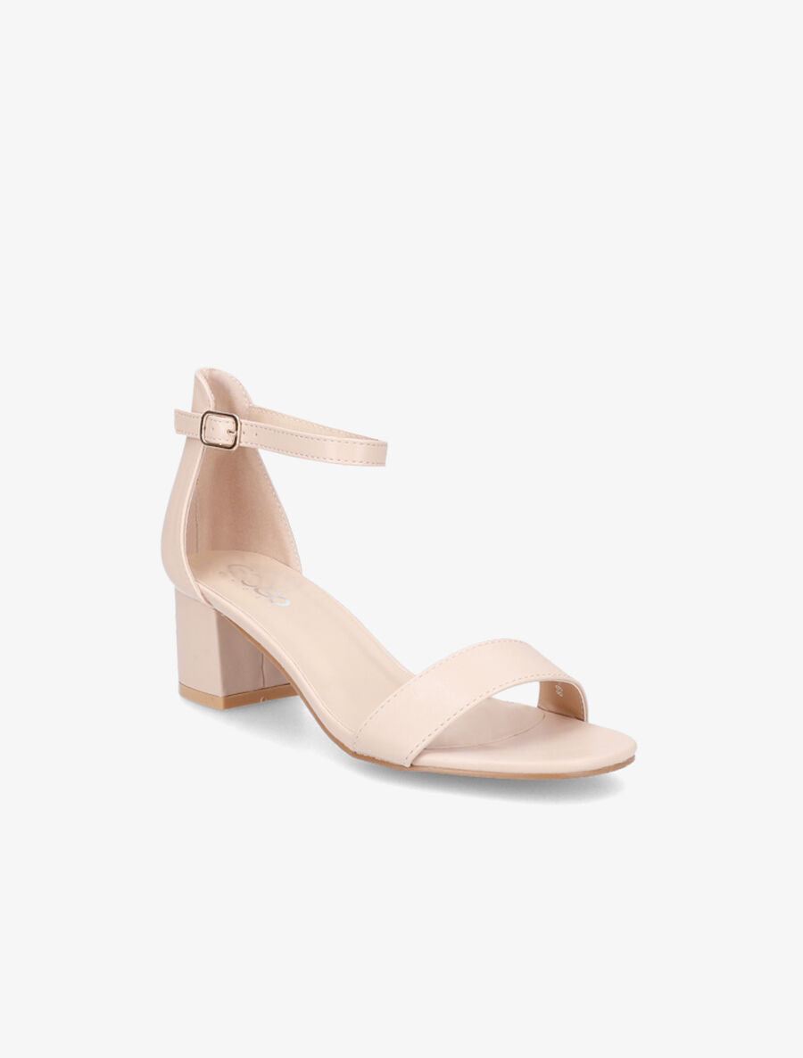 Sandales classiques en simili - Nude - 2