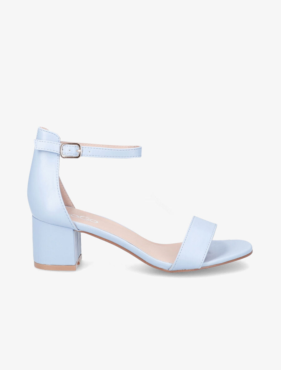 Sandales classiques en simili - Bleu ciel - 5