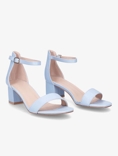 Sandales classiques en simili - Bleu ciel - 4
