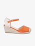 Espadrilles compensées en suédine - Orange - 5