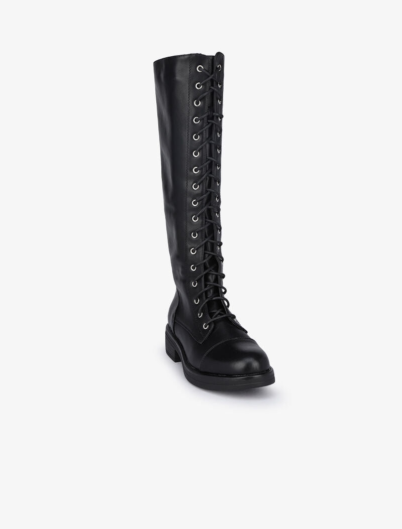 Bottes fourrées à lacets - Noir - 2