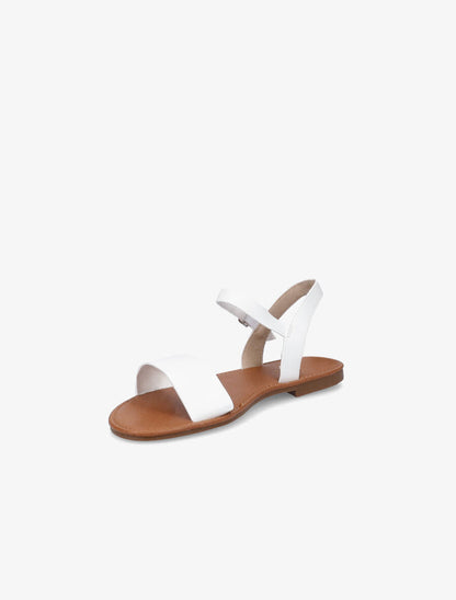 Nu-pieds basiques en simili - Blanc - 2