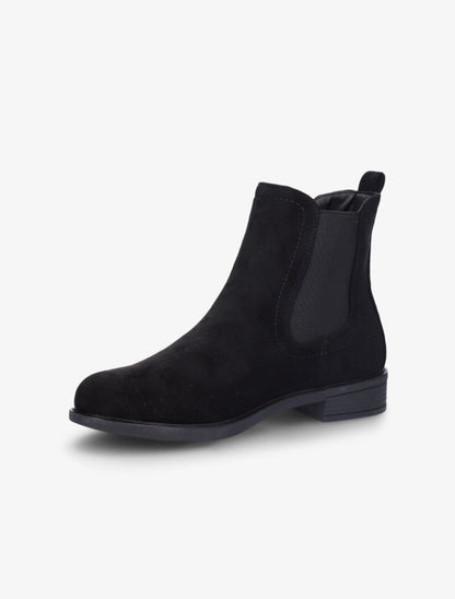 Bottines en suédine à chevilles élastiquées - Noir - 3