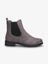 Bottines en suédine à chevilles élastiquées - Gris foncé - 1