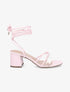 Sandales à lacets et ganses transparentes - Rose - 4