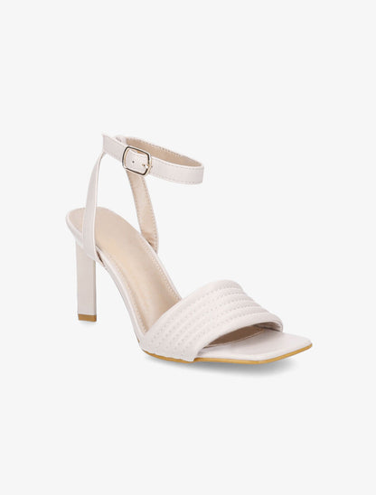 Sandales matelassées à bride - Beige - 2