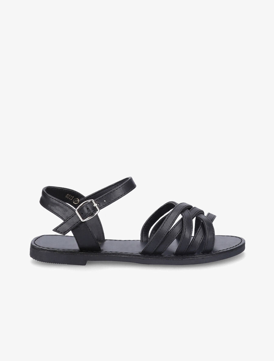 Nu-pieds classiques à ganses entrecroisées - Noir - 6