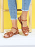 Nu-pieds classiques à ganses entrecroisées - Camel - 1