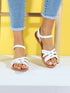 Nu-pieds classiques à ganses entrecroisées - Blanc - 1