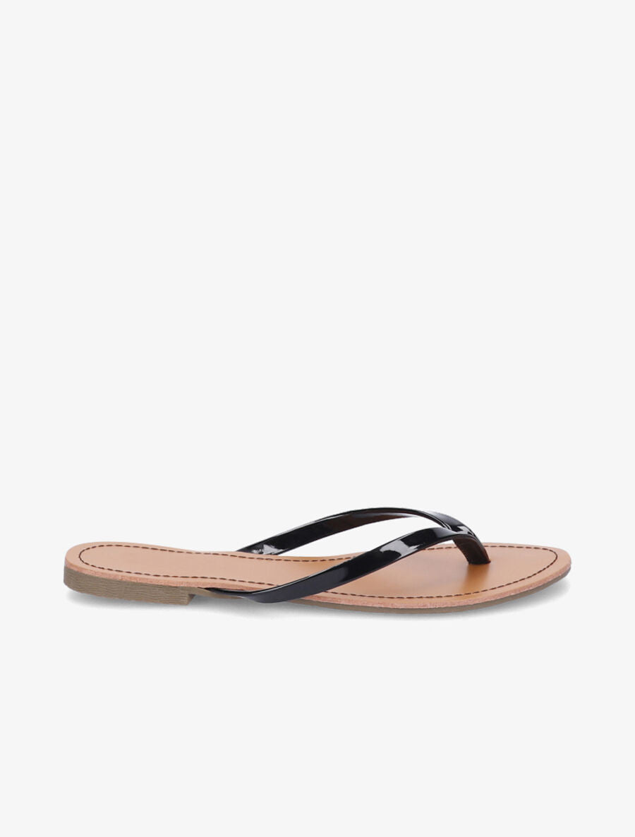 Tongs vernis - Noir - 5