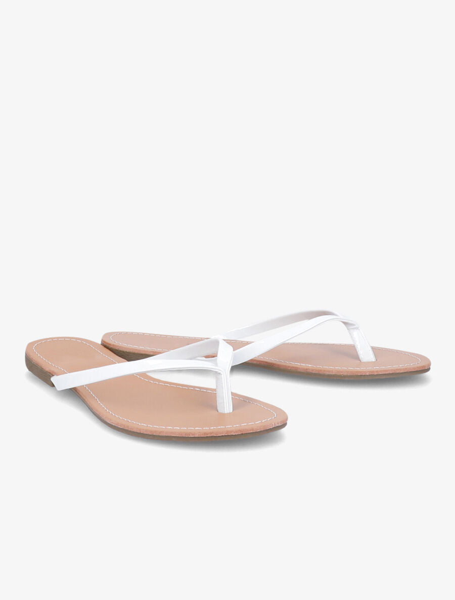Tongs vernis - Blanc - 4