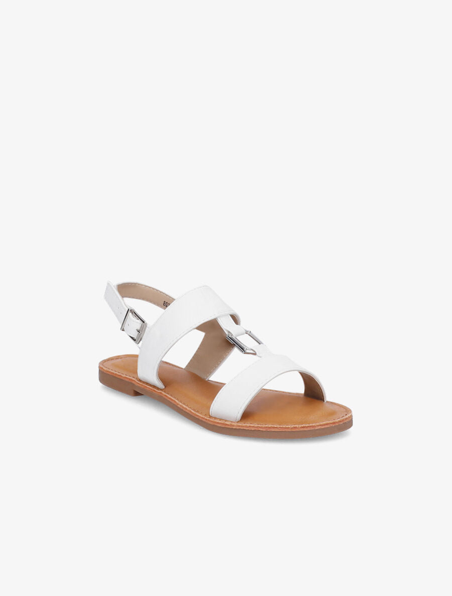 Nu-pieds à boucle géométrique - Blanc - 2