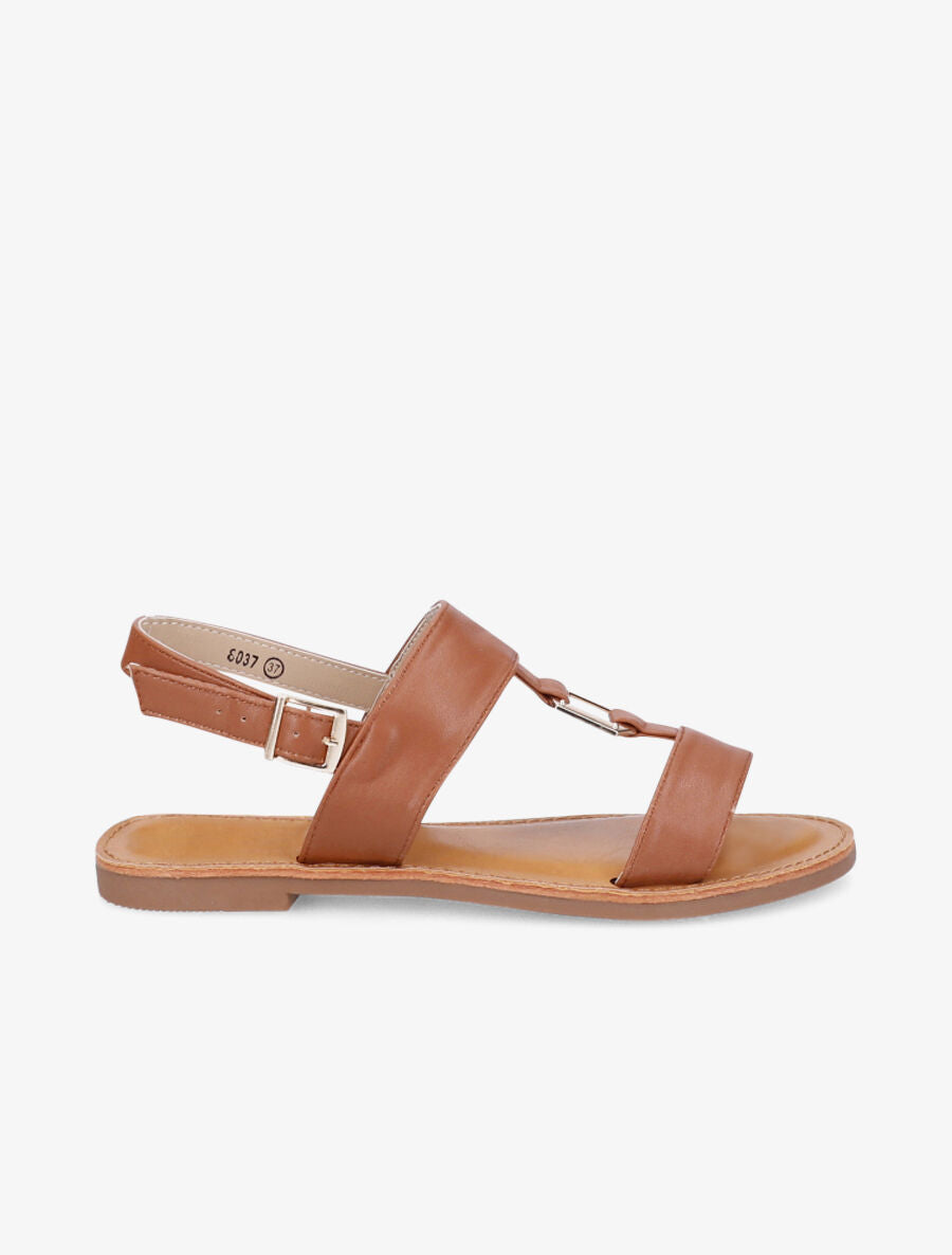 Nu-pieds à boucle géométrique - Camel - 5