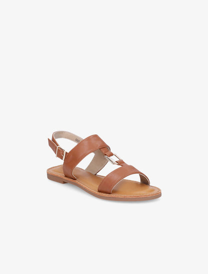 Nu-pieds à boucle géométrique - Camel - 2