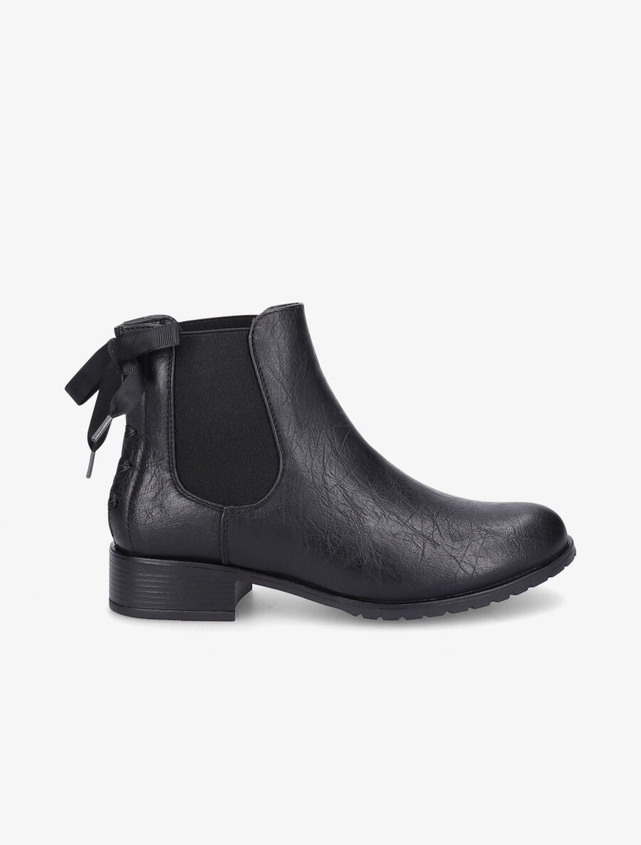 Bottines à contrefort corseté - Noir - 1