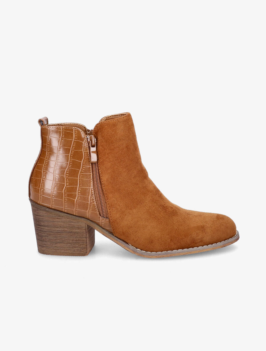 Bottines bi-matière - Camel - 5