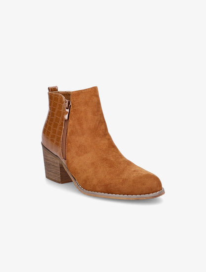 Bottines bi-matière - Camel - 2
