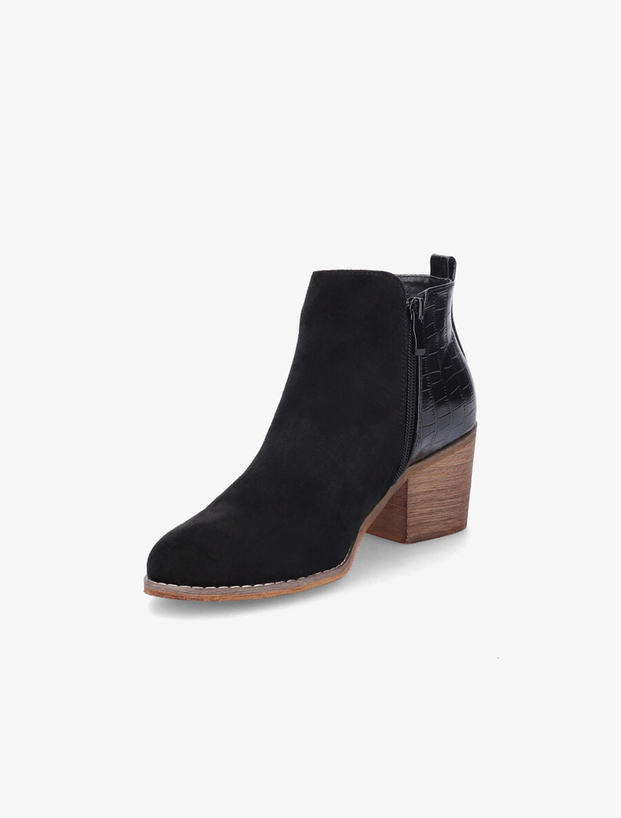 Bottines bi-matière - Noir - 3