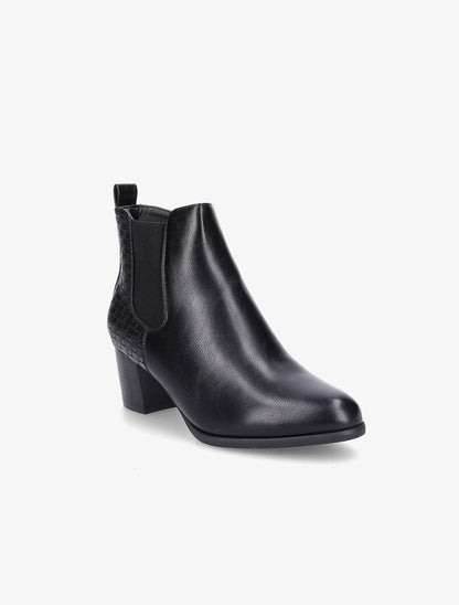 Bottines à contrefort effet osier - Noir - 2
