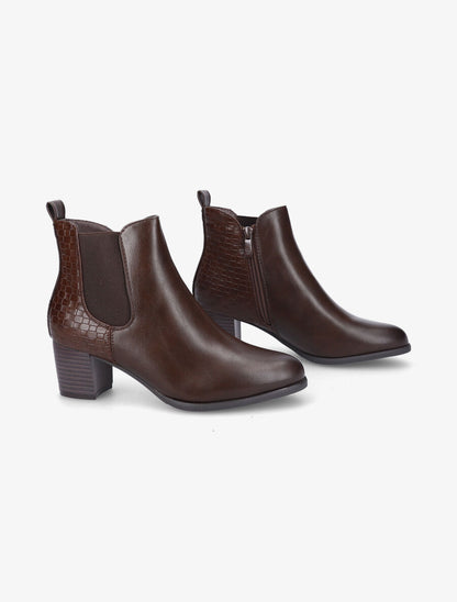Bottines à contrefort effet osier - Marron - 4