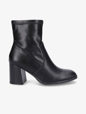 Bottines montantes en simili - Noir - 1