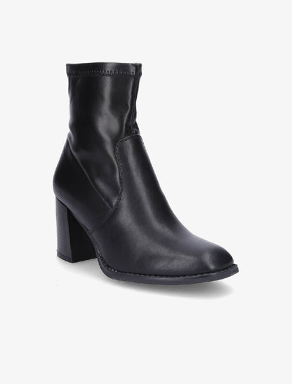 Bottines montantes en simili - Noir - 2