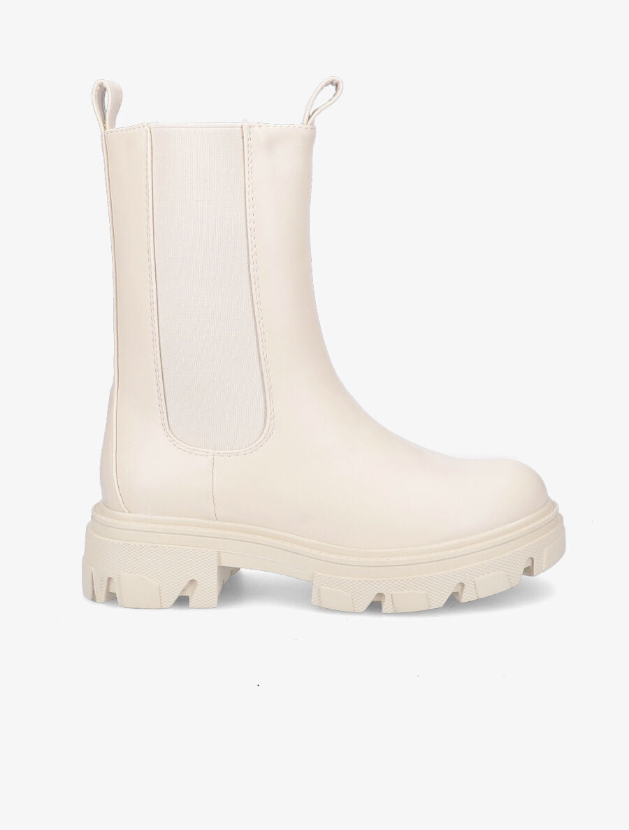Rangers montantes à semelle crantées - Beige - 5