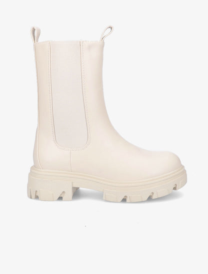 Rangers montantes à semelle crantées - Beige - 5