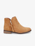 Low boots effet daim à pampille - Camel - 6