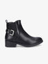 Bottines à cheville élastiquée et boucle - Noir - 1