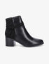 Bottines bi-matière à pompon - Noir - 1