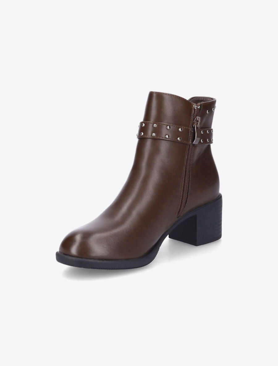 Bottines cloutées - Marron - 3