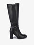 Bottes à talon haut et sangles - Noir - 1
