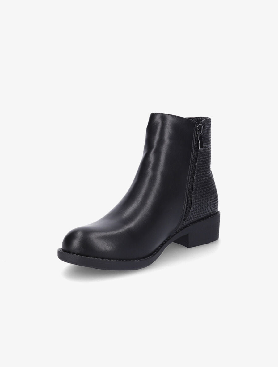 Bottines à contrefort tressé - Noir - 3