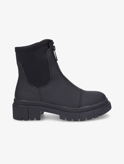 Boots montantes à zip - Noir - 1