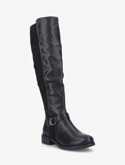 Bottes cavalières bi-matière - Noir - 2