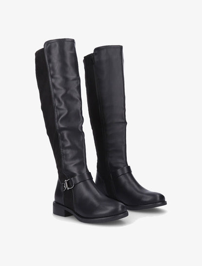 Bottes cavalières bi-matière - Noir - 4