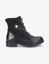 Rangers bi-matière à double lacets - Noir - 1