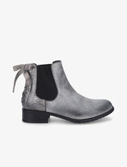 Bottines à contrefort python corseté - Gris - 6
