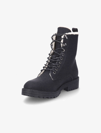 Boots fourrées à lacets - Noir - 3
