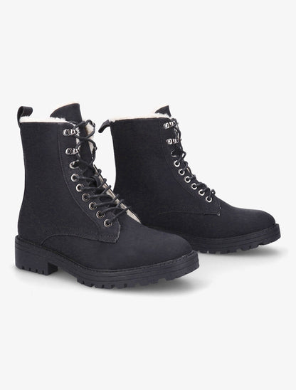 Boots fourrées à lacets - Noir - 4