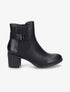 Bottines élastiquées à talon - Noir - 1