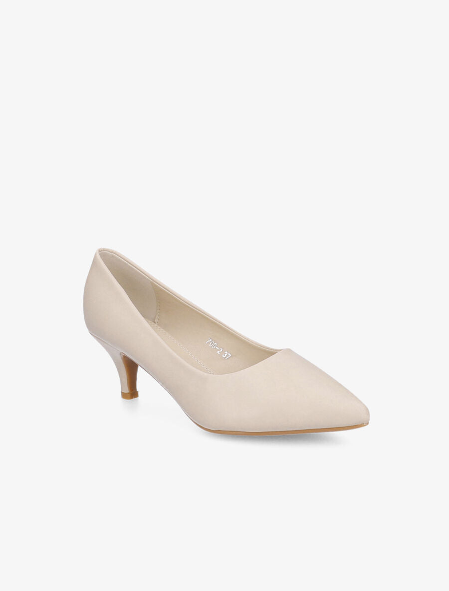 Escarpins à petit talon aiguille - Beige - 2