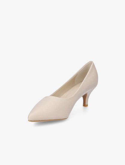 Escarpins à petit talon aiguille - Beige - 3