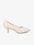 Escarpins vernis à petit talon - Beige - 1