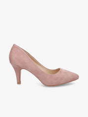 Escarpins pointus en suédine - Rose poudré - 1